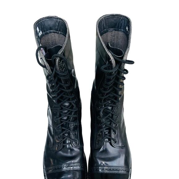 CORCORAN JUMP BOOTS 1500 8.5 Black Leather Cap Toe Paratrooper Vintage Military - Picture 4 of 13